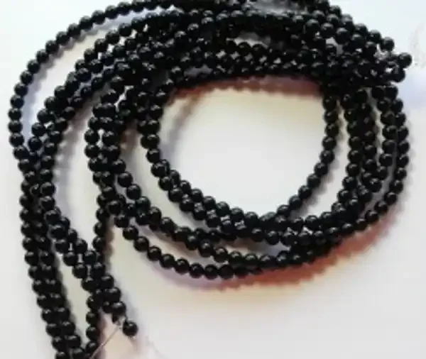 “BEAUTIFUL AAA 4.00MM BLACK ONYX PLAIN ROUND BEADS!!”