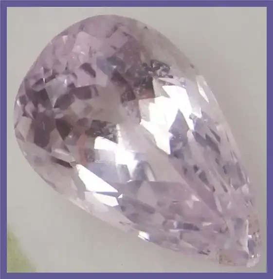 “BREATHTAKING PORTUGUESE CUT 27.20CT SOFT PINK KUNZITE PEAR!!”