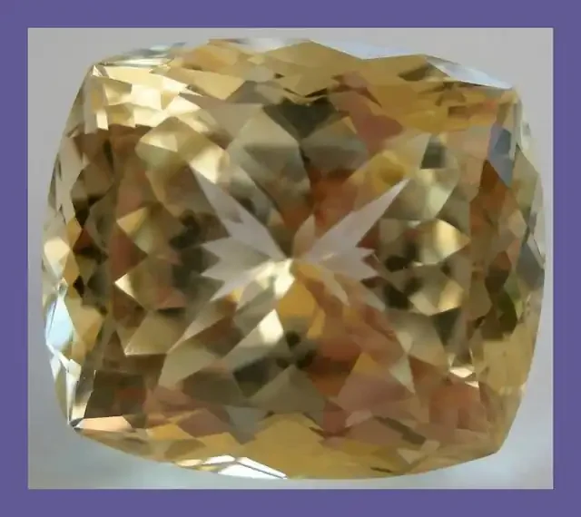 “EXQUISITE 41.14CT ‘SUPERFINE‘ CUSHION CUT NATURAL YELLOW SPODUMENE!!”