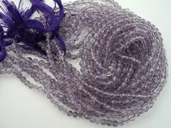 “FABULOUS 5.5-6MM ‘A‘ SMOOTH ROUND AMETHYST BEADS FROM BRAZIL!!”