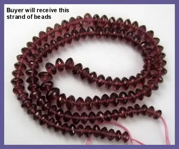 “MAGNIFICENT AAA 4.5-6.5MM RHODOLITE GARNET FACETED ROUNDELS!!”