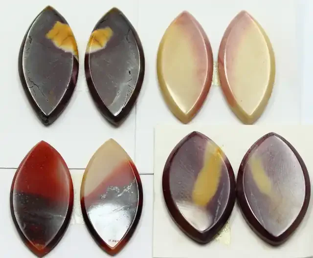 86.00 CTS – 4 SETS OF MOOKAITE JASPER PAIR PARCEL DEAL