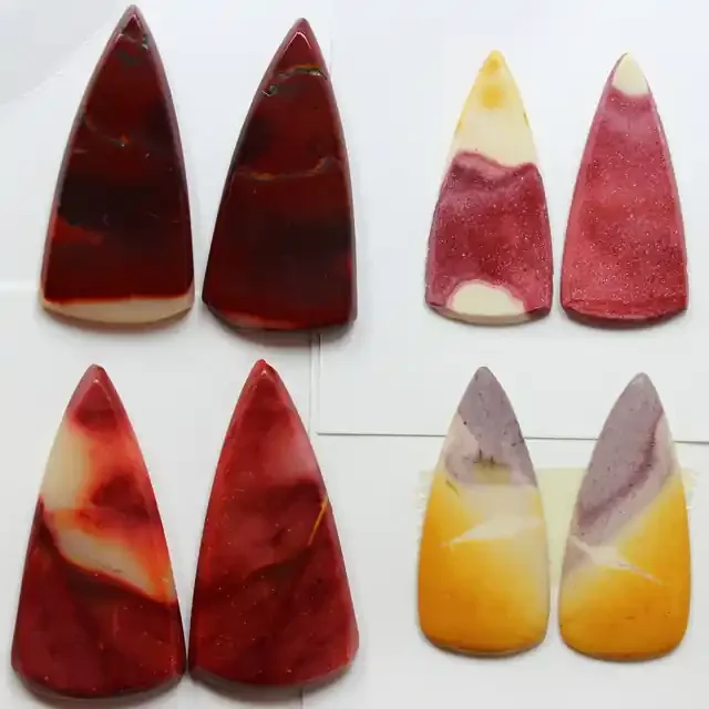 89.50 CTS – 4 SETS OF MOOKAITE JASPER PAIR PARCEL DEAL