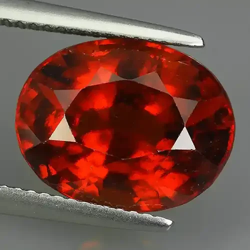 9.00 Cts Natural Reddish Orange Hessonite Garnet Oval Cut Gemstone!!