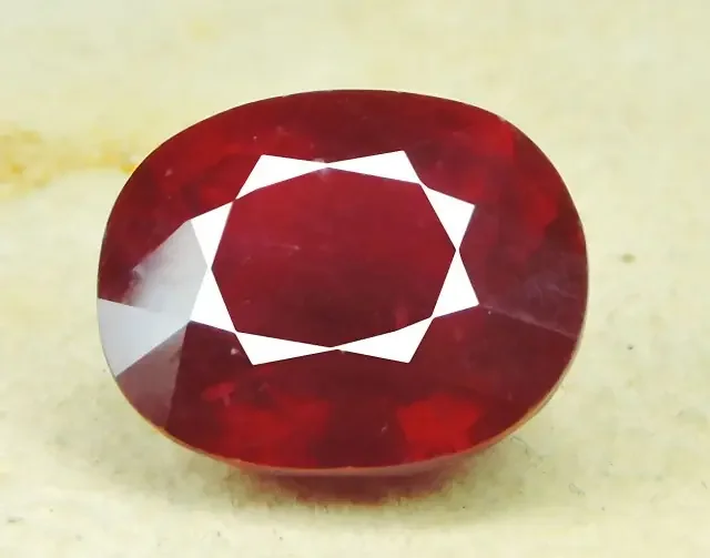 9.05~Ct Gorgeous! Jumbo! Oval Facet Top Blood Red Natural Ruby Madagascar!