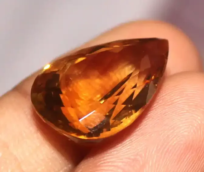9.60 CT Natural Citrine Faceted Gemstone 4