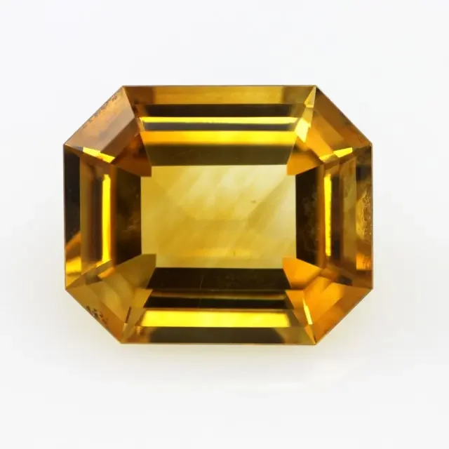 9.61cts Golden Yellow Citrine Emerald Cut