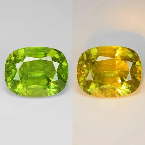 9.75 Natural Yellowish Green Color Sphene Gemstone