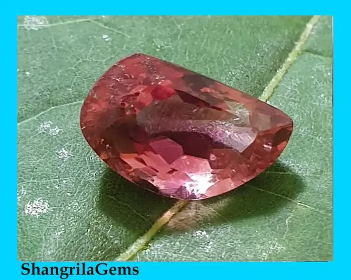 9.8mm rubellite tourmaline free form irregular cut 9.8 by 6.9 by 5.65mm 2.8