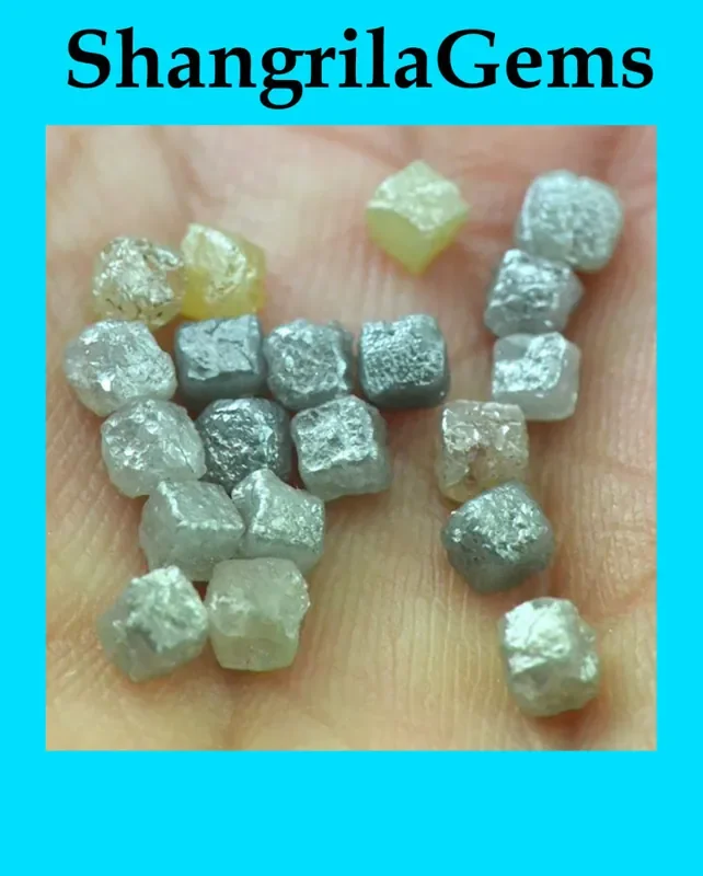 9 cube diamonds 2.85 to 3ct total mixed colors mixed colors