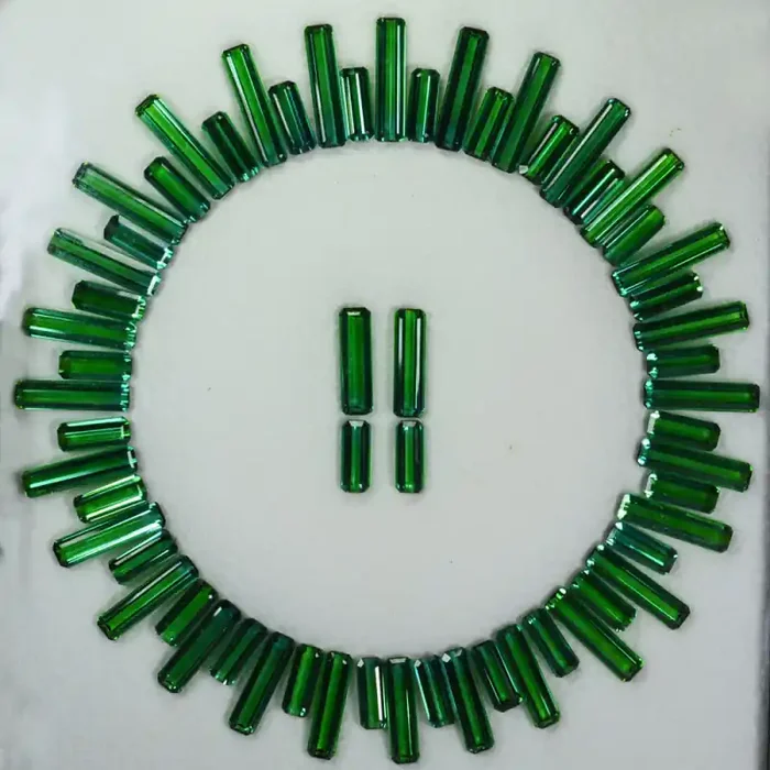 90.65Ct Natural Bluish Green Natural Tourmaline Necklace set Brazil