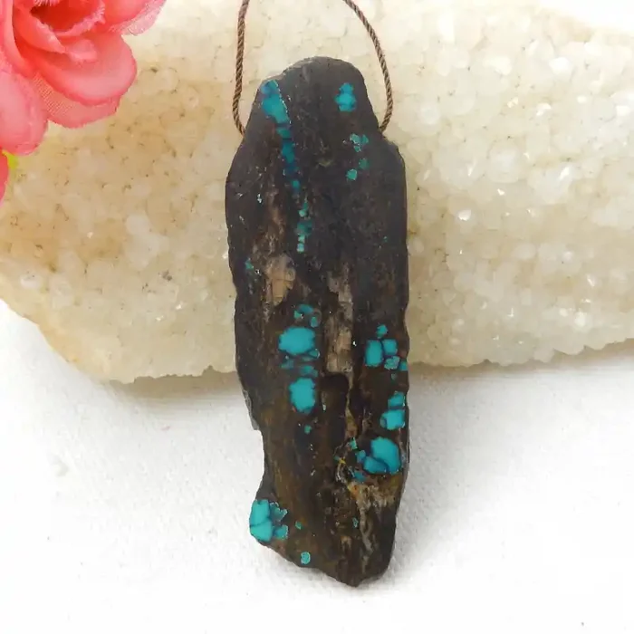 97.5cts Nugget Turquoise ,Handmade Gemstone ,Turquoise Nugget Pendant E716