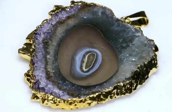 99.30CTS URUGUAY AMETHYST STALACTITE PENDANT SG-3424