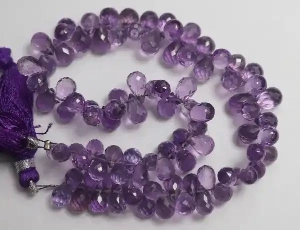AAA 5X7-6X8MM BRAZILIAN AMETHYST BRIIOLETTE DROPS – STUNNING!!