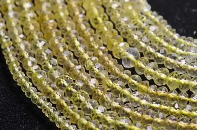 AAA LEMON QUARTZ facet beads 2.5-3.5mm 14