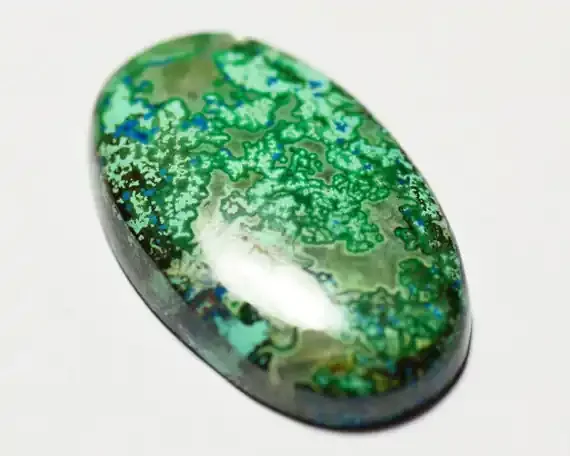 AAA Superb oval Azurite Malachite cabochon 51ct