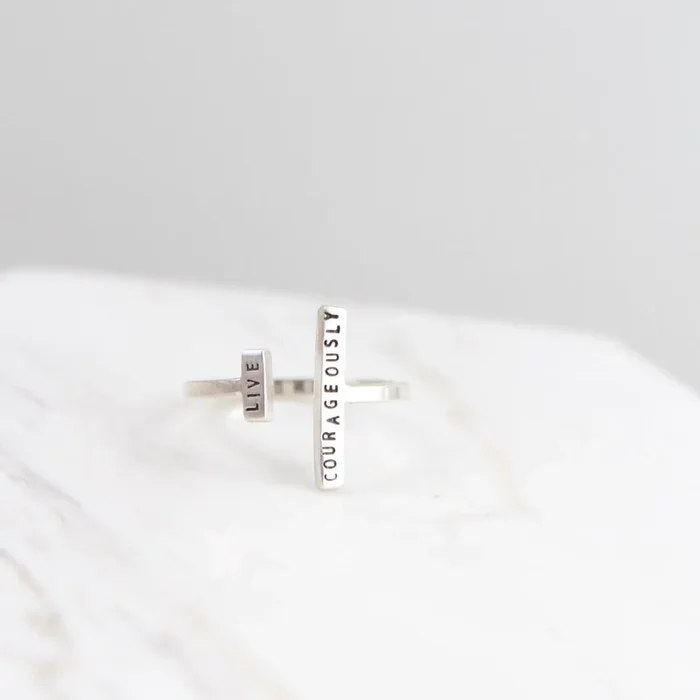 Adjustable Ring – “Live Courageously”