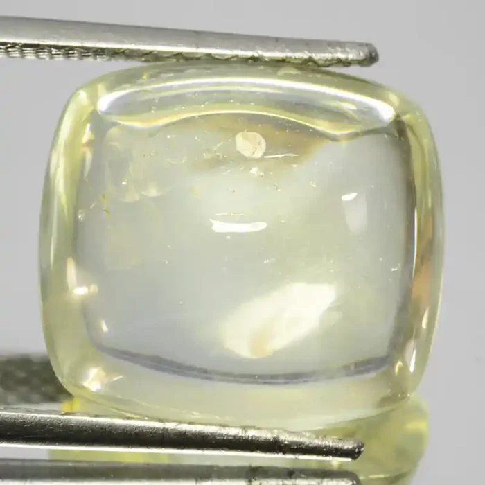 AIGS 22.37 Cts Unheated Natural Yellow Sapphire Sugarloaf Cut Sri Lanka