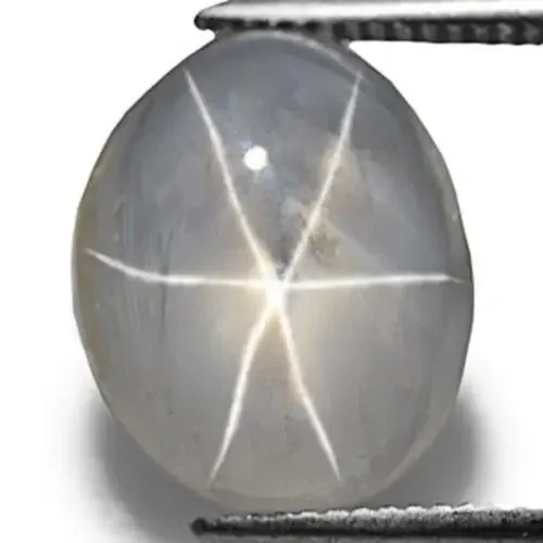 AIGS Certified Burma Fancy Star Sapphire, 7.82 Carats, Greyish White Oval
