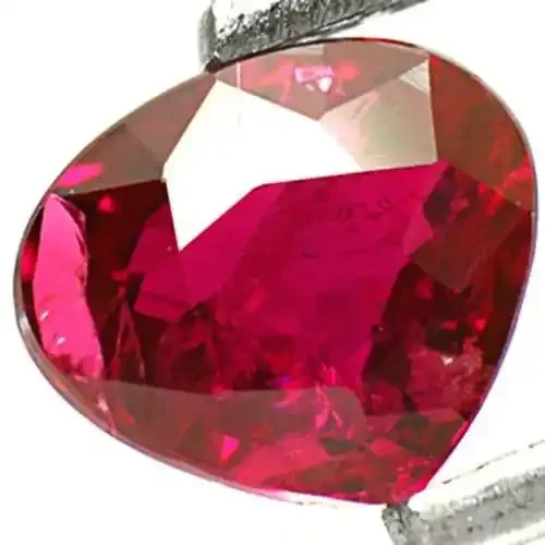 AIGS Certified Mozambique Ruby, 0.79 Carats, Purplish Red Heart