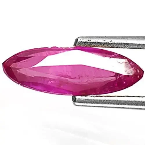 AIGS Certified Sierra Leone Ruby, 1.28 Carats, Pinkish Red Marquise