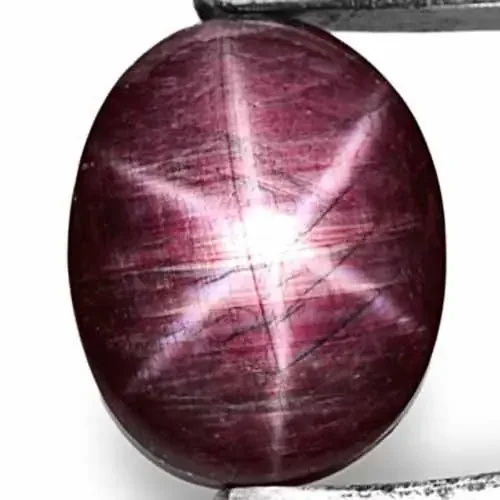 AIGS Certified Sierra Leone Star Ruby, 39.85 Carats, Dark Purplish Red Oval