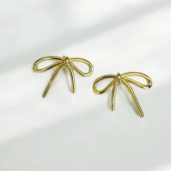 All Wrapped Up Bow Gold Filled Stud Earrings