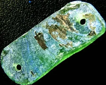ANCIENT GLASS BEAD -AFGANISTAN- FACE DRILLED 15.55CTS MX4758