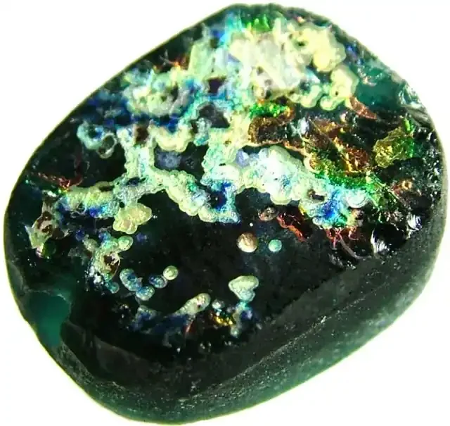ANCIENT GLASS BEAD FROM AFGANISTAN-DRILLED 12.60CTS MX 4505