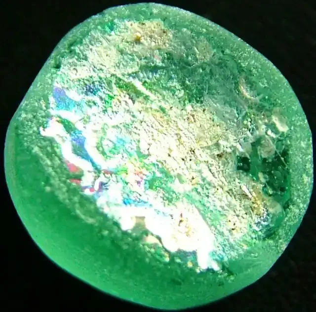 ANCIENT GLASS BEAD FROM AFGANISTAN-DRILLED 9.55 CTS MX 4533