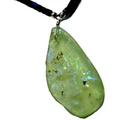 ANCIENT GLASS NECKLACE WITH LAPIS 29.90 CTS [GT 1523]