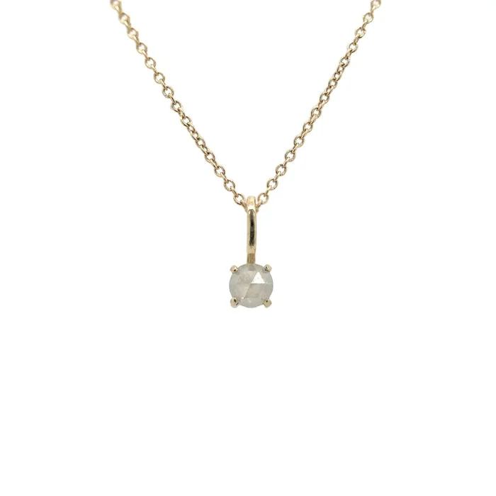 April Ice Diamond or Moissanite Prong Charm