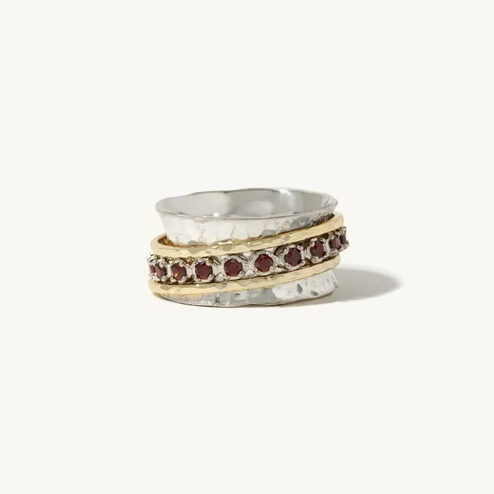 Aria Birthstone Spinner Ring – January