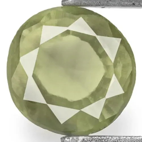 Australia Fancy Sapphire, 0.56 Carats, Yellowish Green Round