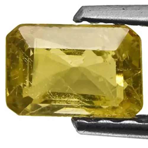 Australia Fancy Sapphire, 0.60 Carats, Yellowish Brown Emerald Cut