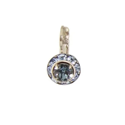 Austrian Crystal Disc Earring – Blue