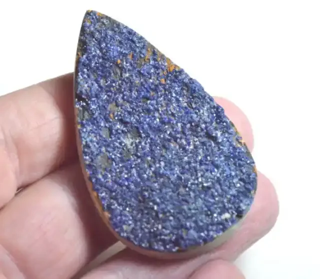 Azurite Druzy AAA drop shape cabochon