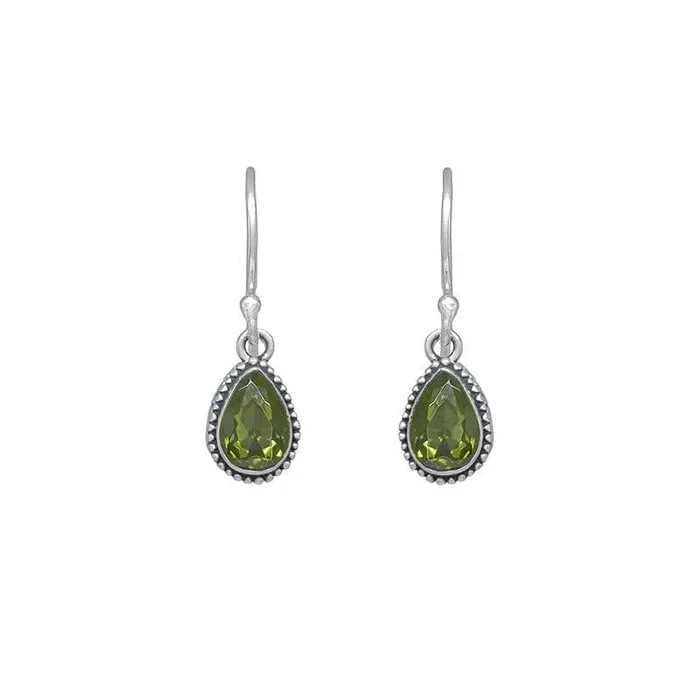 Bali Teardrop Dangle with Peridot Earring