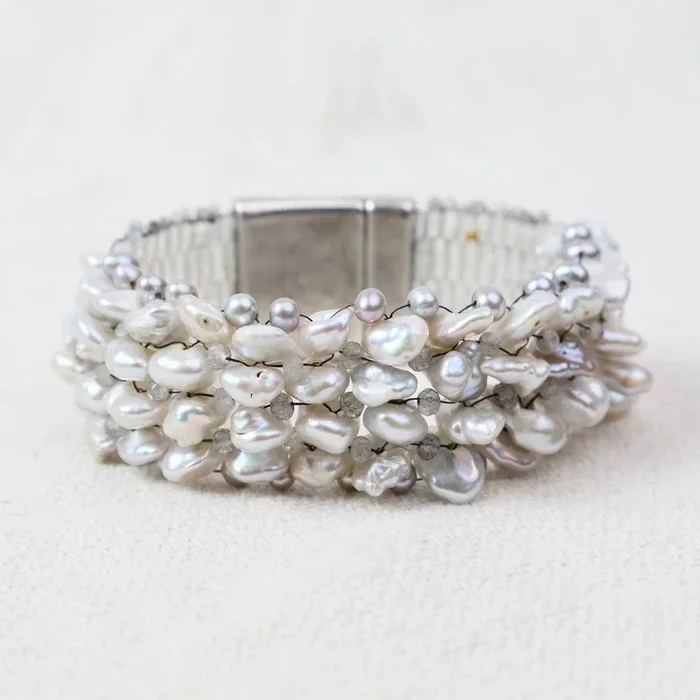 Baroque Pearls Hand Woven Soft Bracelet