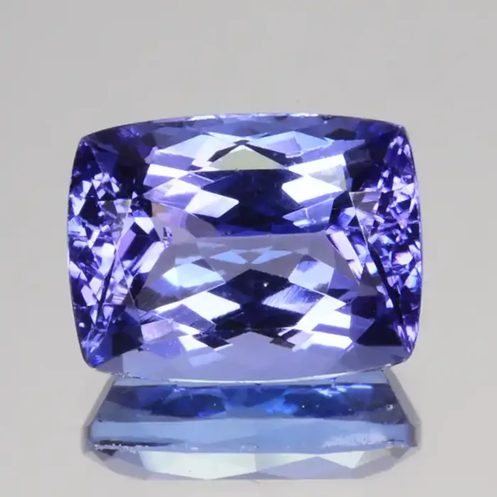 BEAUTIFUL 2.88 Cts Natural Purplish Blue Tanzanite Cushion Cut Tanzania