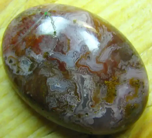 BEAUTIFUL AGATE PATTERN CABOCHON STONE FROM NEVADA 30.80 CTS