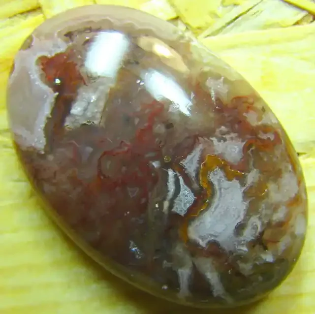 BEAUTIFUL AGATE PATTERN CABOCHON STONE FROM NEVADA 39.10 CTS