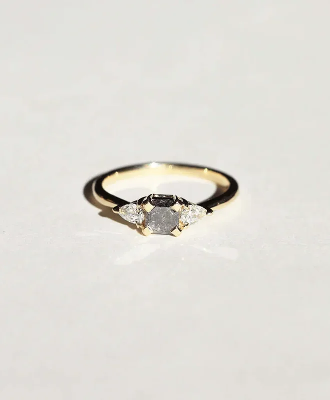Bella Salt & Pepper Diamond Ring