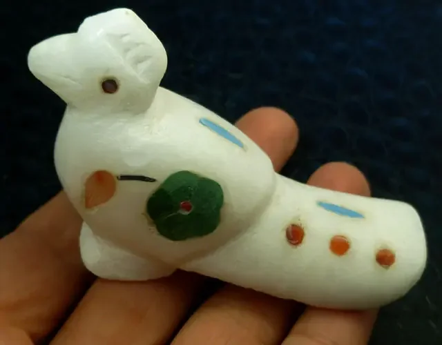 BIRD -GEMSTONE INLAID WHITE MARBLE 376.10 CTS RT1665