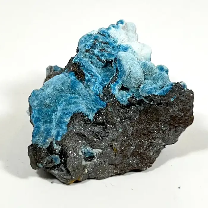 Blue Shattuckite, Mesopotamia Copper Valley, Kunene, Namibia, African Mineral Specimen