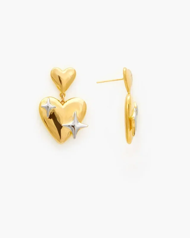 Boucles d’Oreilles Galaxie dans le Cœur