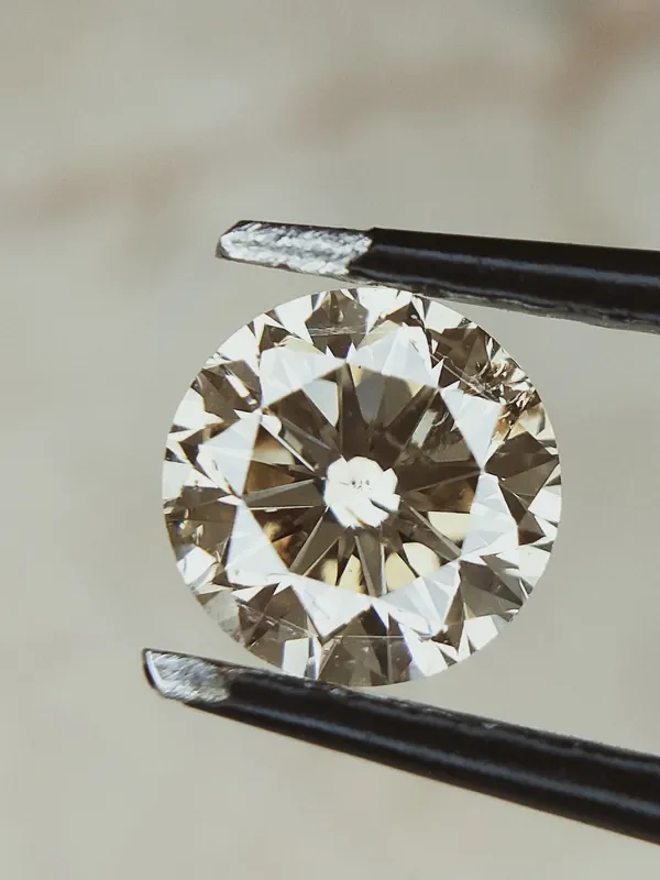 Brown Natural Diamond , Slight Inclusion , SI purity Diamond , 0.45 cts