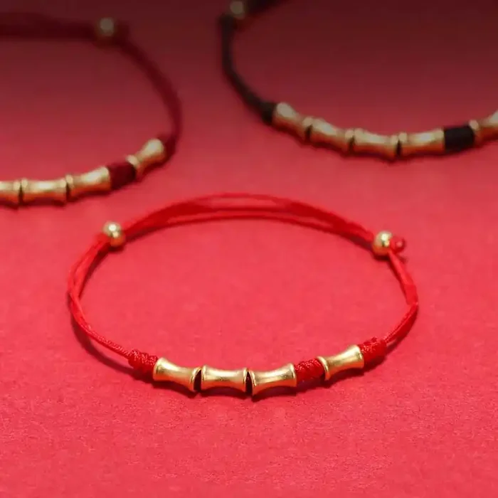 Buddha Stones 925 Sterling Silver Bamboo Design Protection Luck Braided Bracelet
