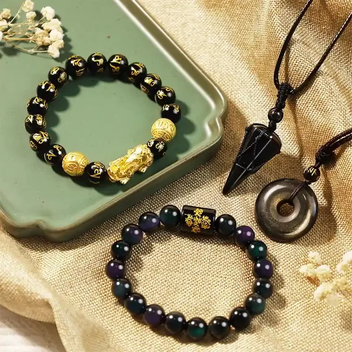 Buddha Stones Absorbing Negative Energies Obsidian Bundle