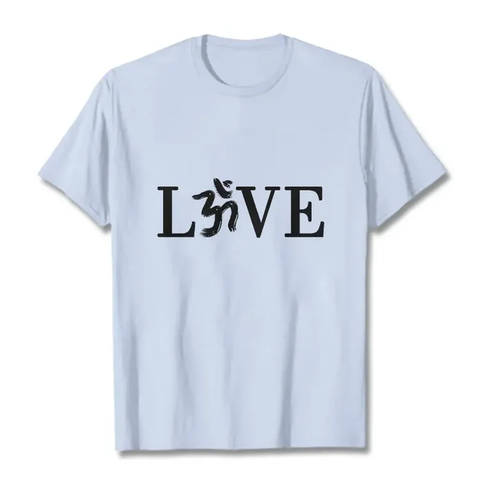 Buddha Stones Casual Om Symbol Sanskrit Cotton Tee T-shirt